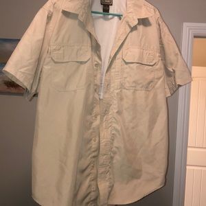 Men’s Beige Button Down